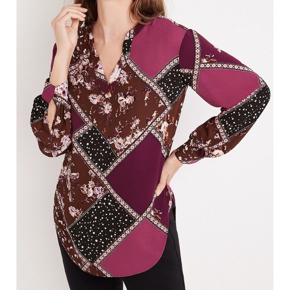 Maurices Atwood Patchwork Tunic Blouse